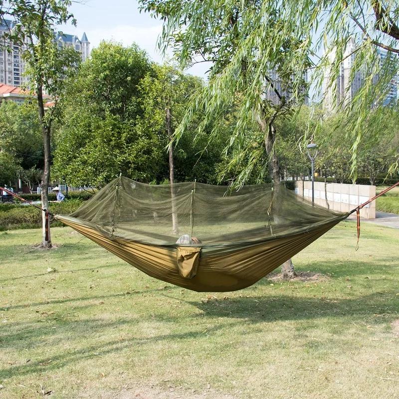 Hamac à Double moustiquaire 300 × 200CM, grande taille, extérieur, Anti-moustique, parapluie, tissu 