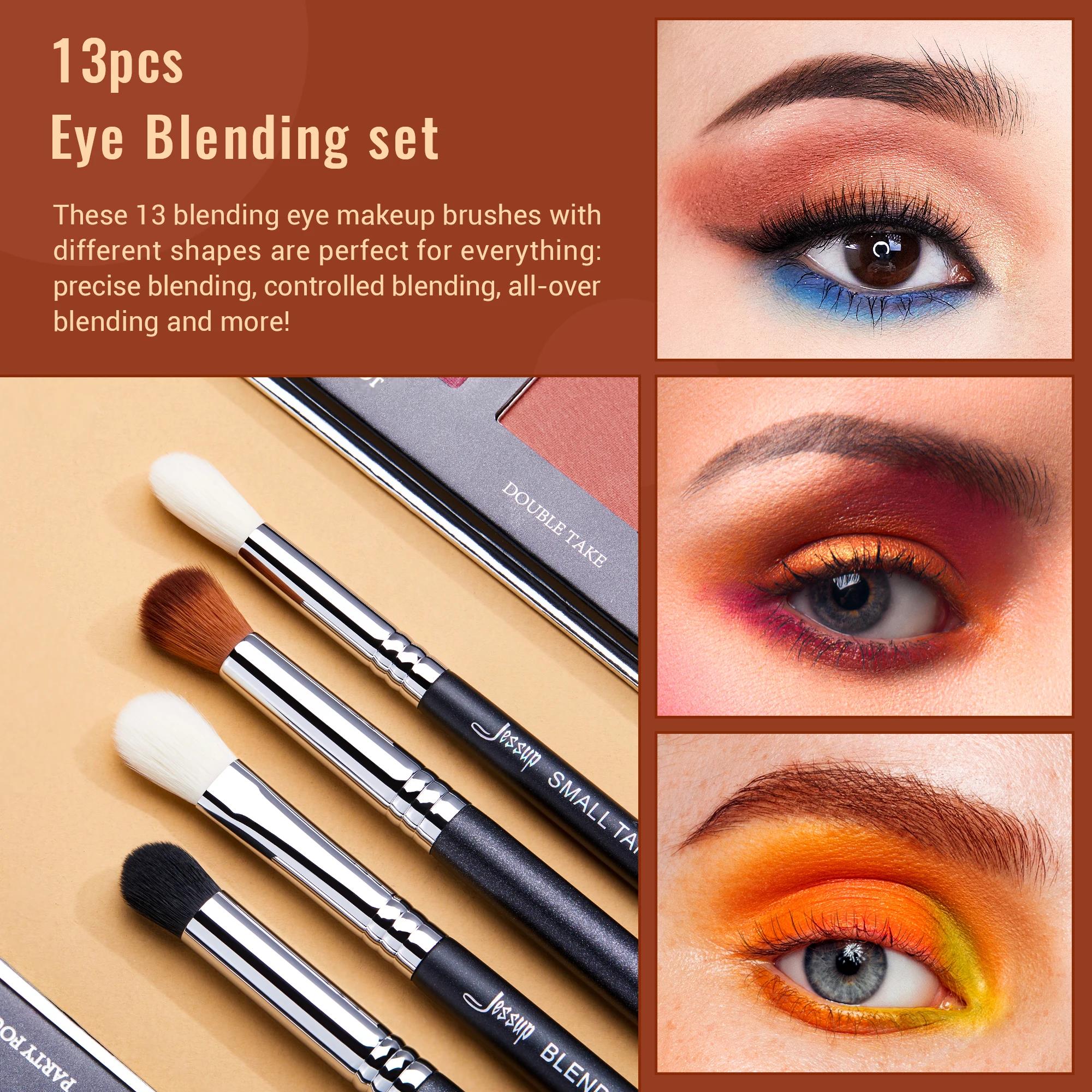 Jessup ensemble de pinceaux de maquillage pour les yeux pinceau de mélange professionnel pour les ye