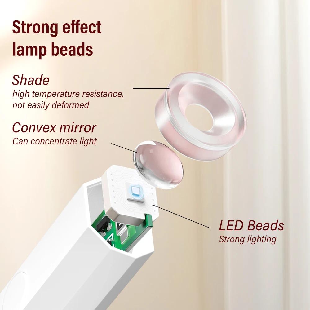 YIKOOLIN lumière UV/LED portative pour ongles 12W Mini lumière UV Portable pour ongles en Gel 2 régl