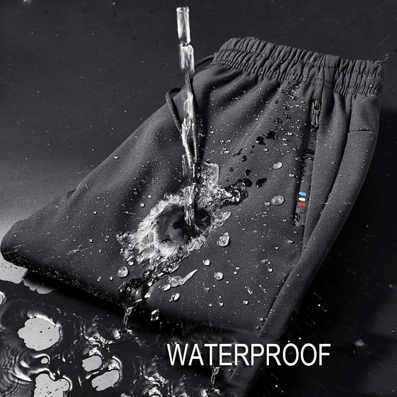 CHRLCK chaud imperméable pantalons de course hommes hiver Softshell polaire pantalon femmes Jogging 