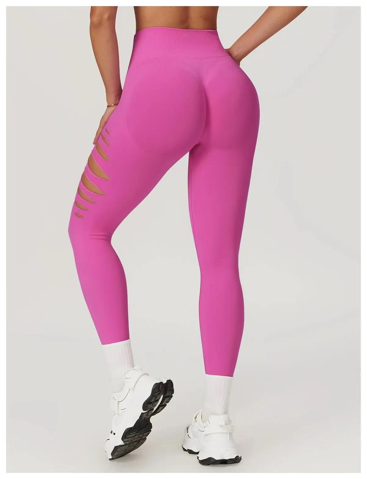 Leggings de yoga taille haute sans couture pour femmes, collants d'entraînement, de course, de fitne