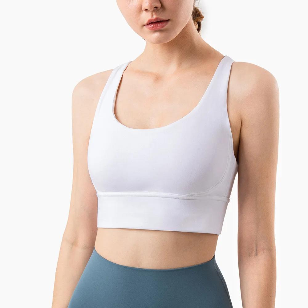 Soutien-gorge de sport pour femmes, bretelles croisées, Sexy, soutien élevé, Impact, sous-vêtements 