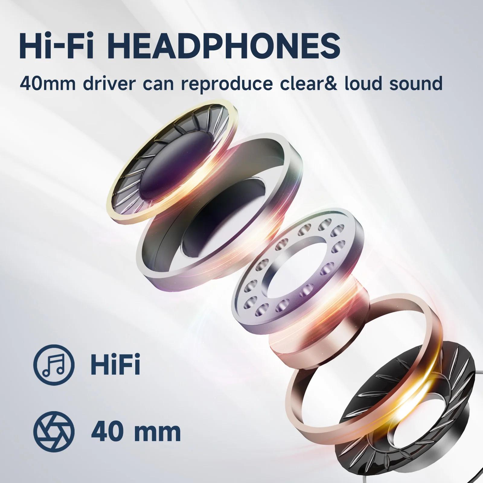 Oneodio-Casque de jeu sur ordinateur A71D avec poignées, microphone amovible, filaire sur l'oreille,
