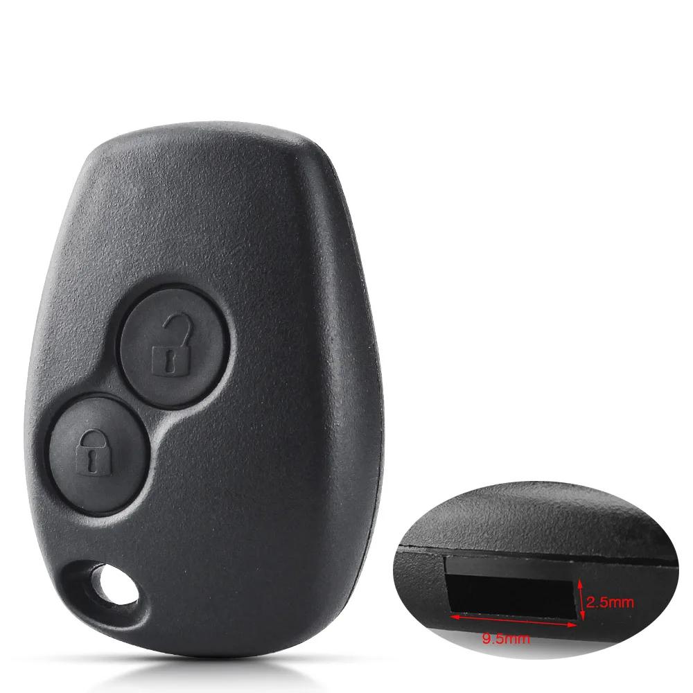 KEYYOU coque de clé à 2 boutons pour Renault Megane Modus Espace Laguna Duster Logan DACIA Sandero F