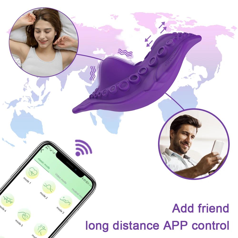 Vibromasseur Bluetooth portable pour femme, télécommande sans fil, anti-clitoris, produits pour adul