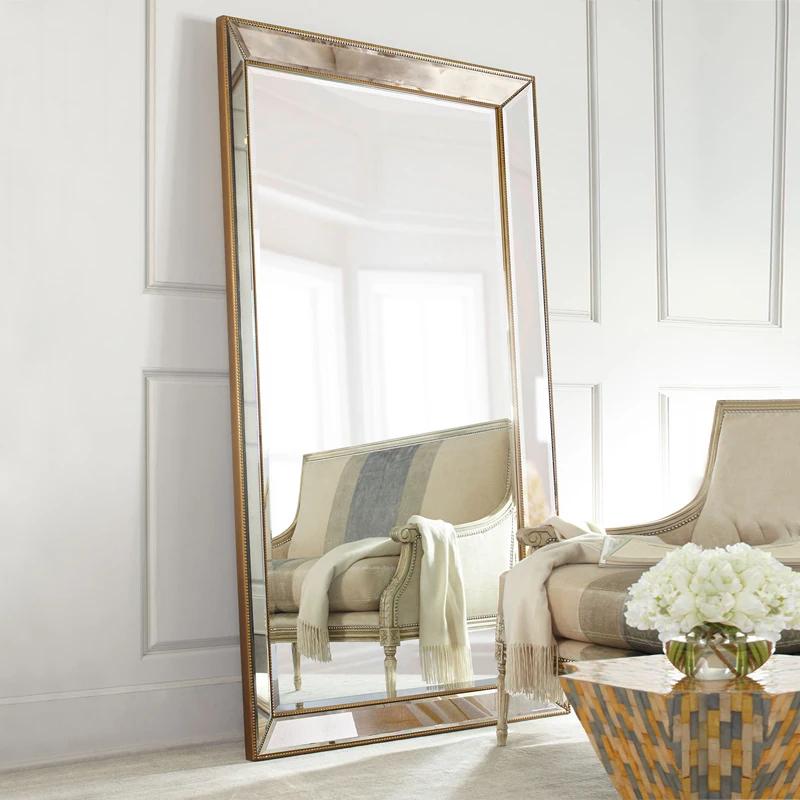 Miroir sur Pied de Style Français Book ine Longueur, Décoration Murale, Salon, Esthétique, Luxe, Vin
