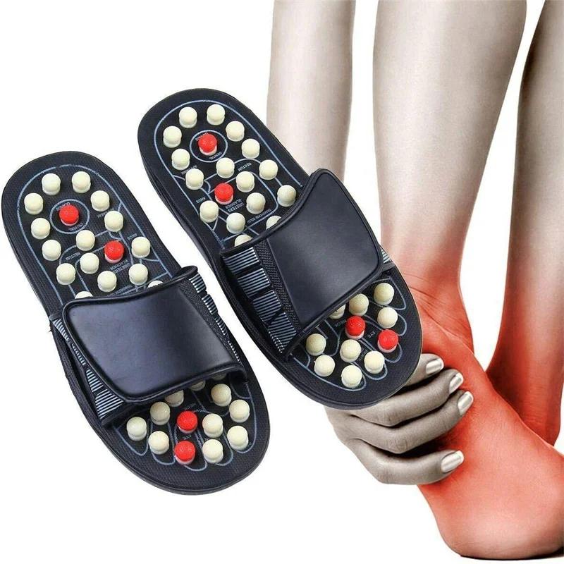 Acupoint-Pantoufles de Énergie pour Homme et Femme, Sandales de Pieds Chinois, Thérapie d'Acupressio