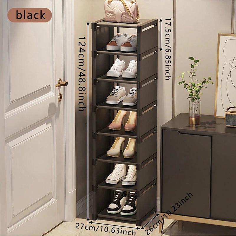 Étagère à chaussures petite armoire à chaussures élargie contre le mur porte étagère à chaussures pe