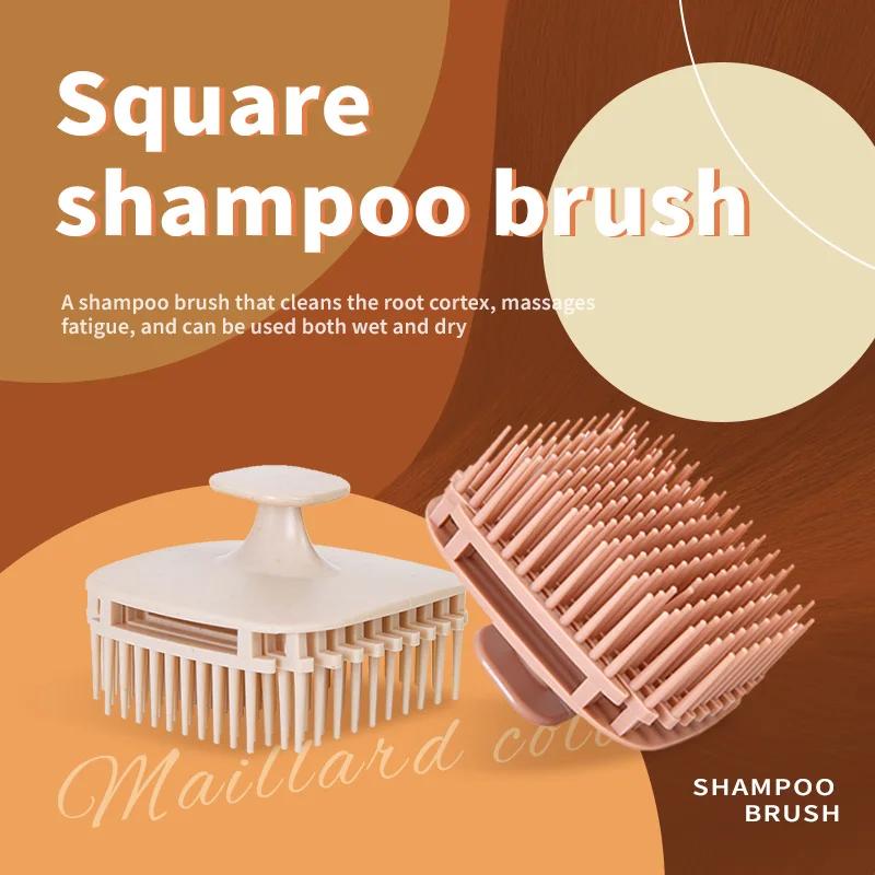 Brosse à shampoing en Silicone, peigne de Massage du cuir chevelu, peigne de lavage des cheveux, Mas