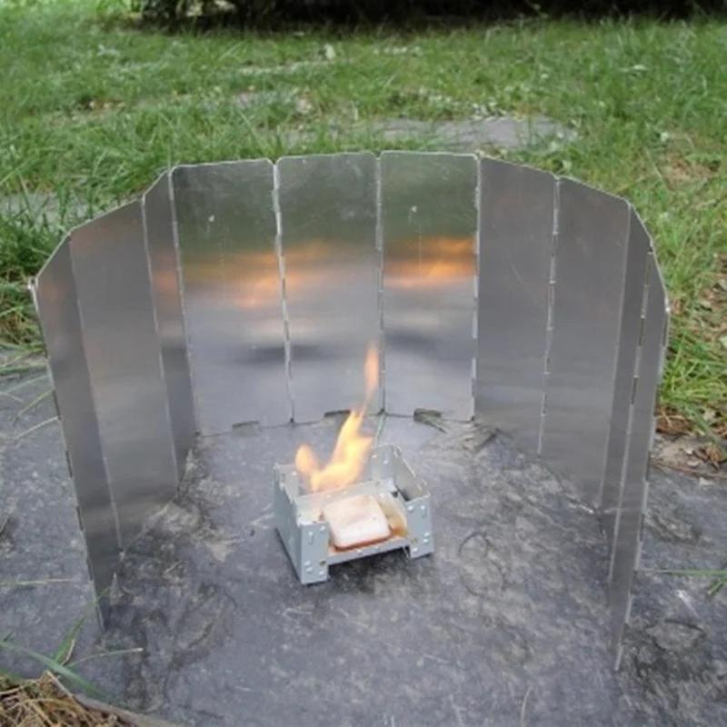 Pare-vent pour cuisinière à gaz 8/9/10/12/14/16 plaques, écran coupe-vent en alliage d'aluminium pou