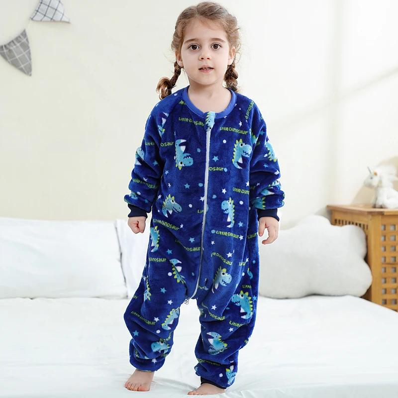 MICHLEY Sac de couchage en flanelle pour enfants, bébé, sac de couchage pour enfant, manches longues