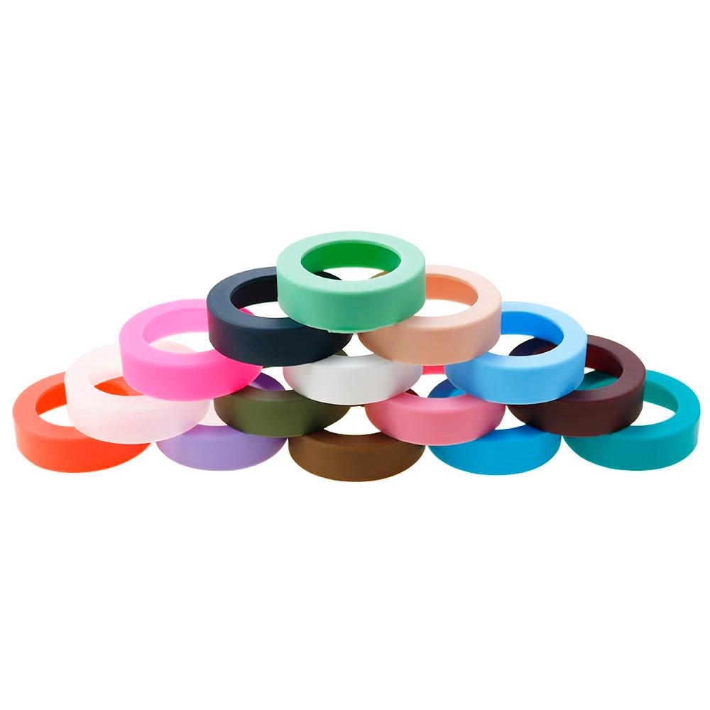 Couvercle inférieur de tasse en Silicone, 6.5CM, 28 couleurs unies, 13.5G, Support de protection con