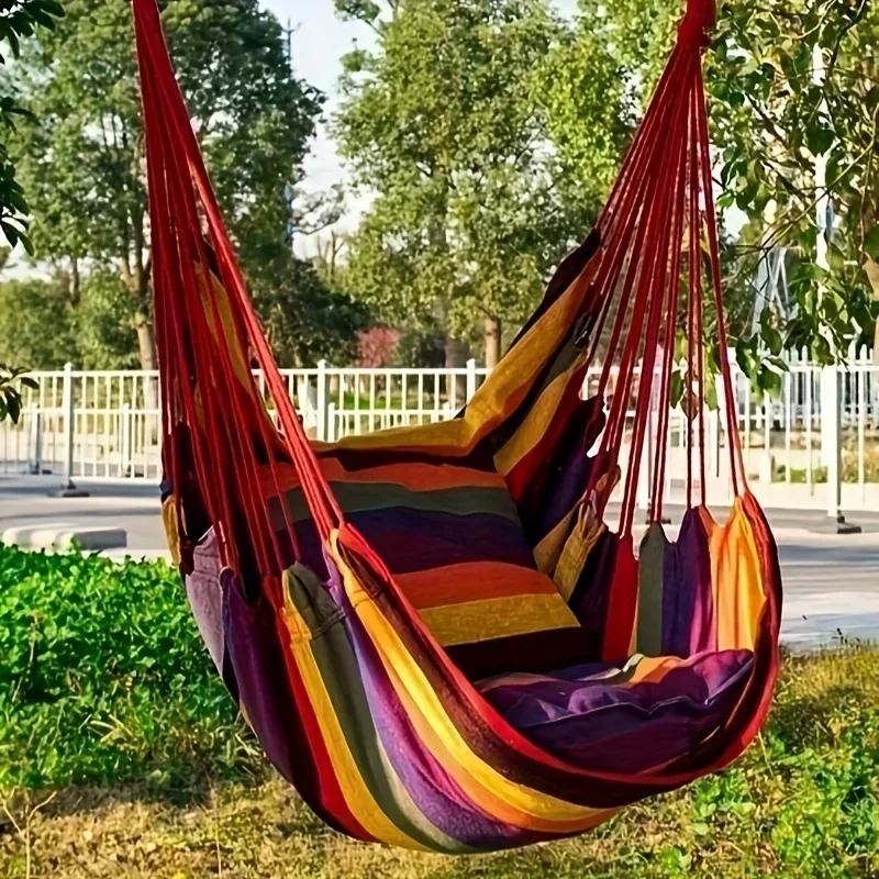 Nouvelle chaise hamac balançoire extérieure chaise de loisirs en toile sans oreiller ou coussin hama