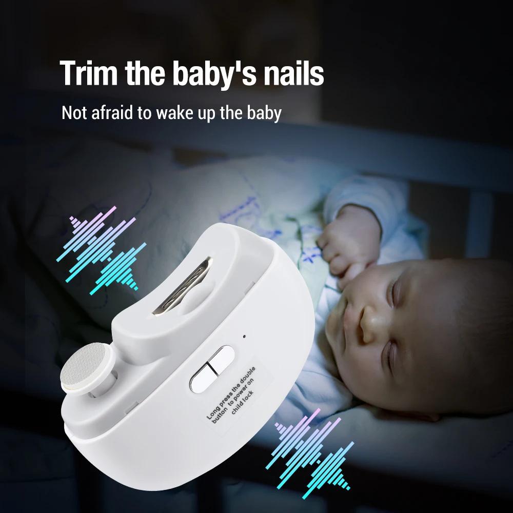 Coupe-ongles électrique 2 en 1, manucure, anti-éclaboussures, pour bébé, ciseaux à doigts et orteils