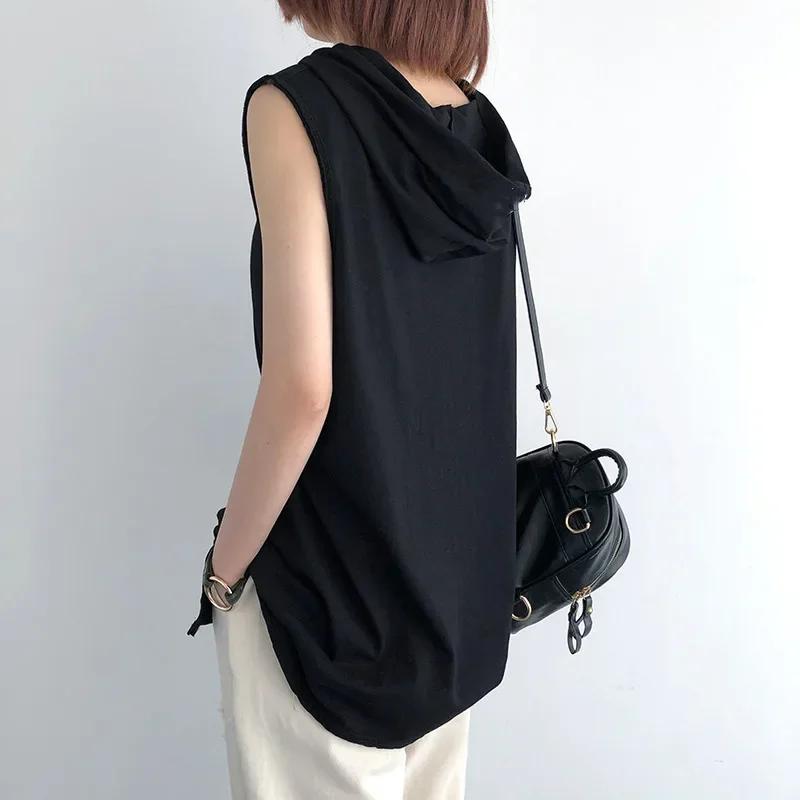 Couleur unie 2023 flambant neuf hommes débardeurs gilet sans manches t-shirts pour homme à capuche h