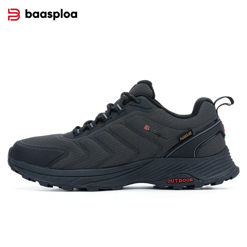Chaussures randonnée homme Baasploa antidérapantes - Résistantes usure anti-éclaboussures mode décontractée