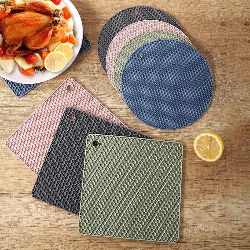 Tapis en Silicone multifonction résistant à la chaleur, 2/4 pièces, sous-verres pour tasses de boiss