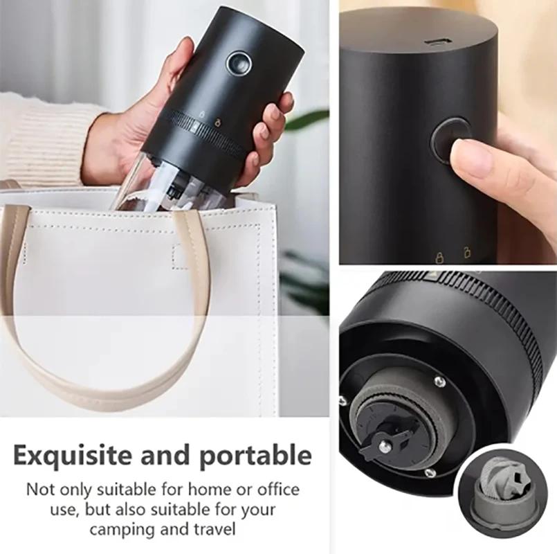 Moulin à café aste par USB, chargement parfait, réglages réglables, entretien facile pour les amateu