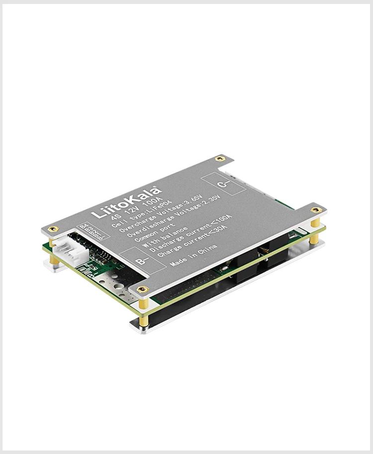 LiitoKala lifepo4 BMS 4S-12V-100A-BMS pour batterie Lifepo4 Rechargeable avec même Port pour batteri