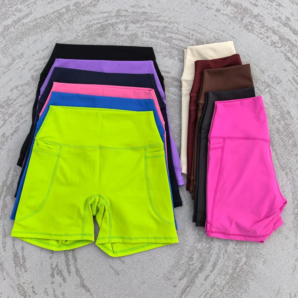 Short de Yoga taille haute pour femmes, pantalon Push-Up pour gymnastique, levage des hanches, poche