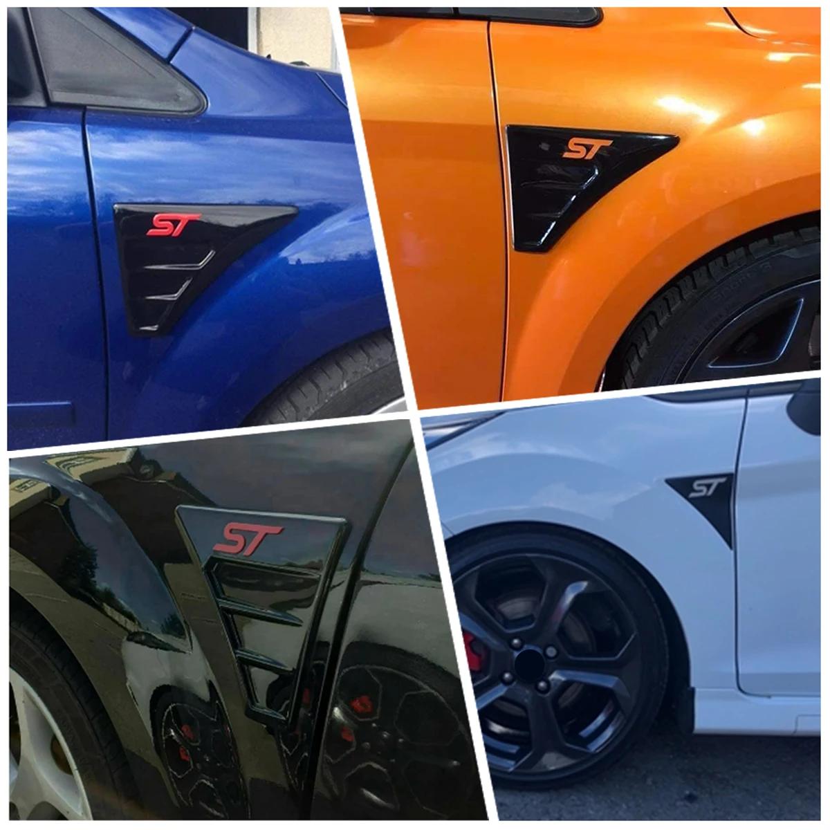 Autocollant de ventilation latérale de voiture rouge/bleu, pour Ford Focus MK2, tous les modèles, co