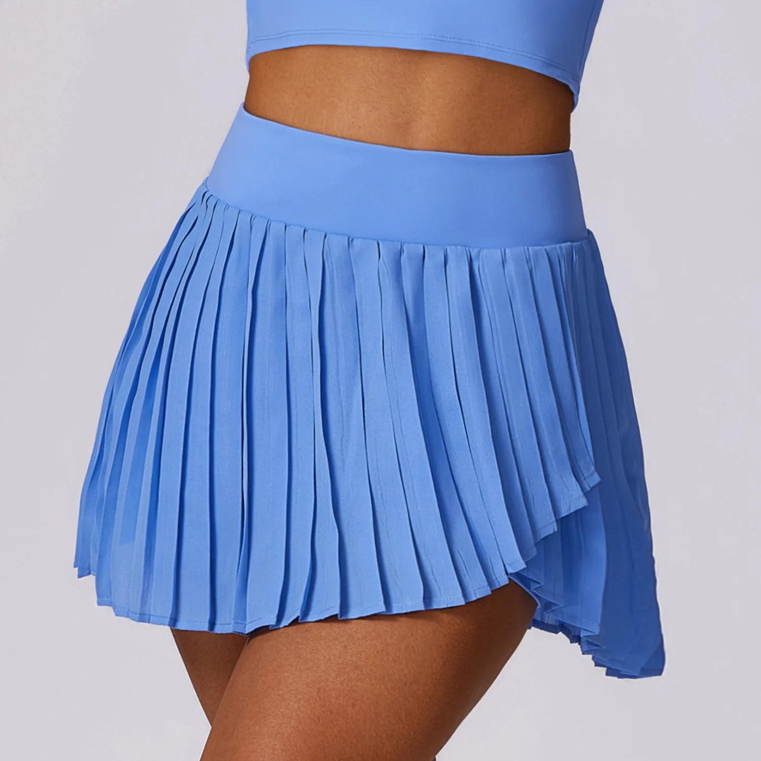 Jupe tennis femme poches plissée golf fitness short intégré - Vêtements sport