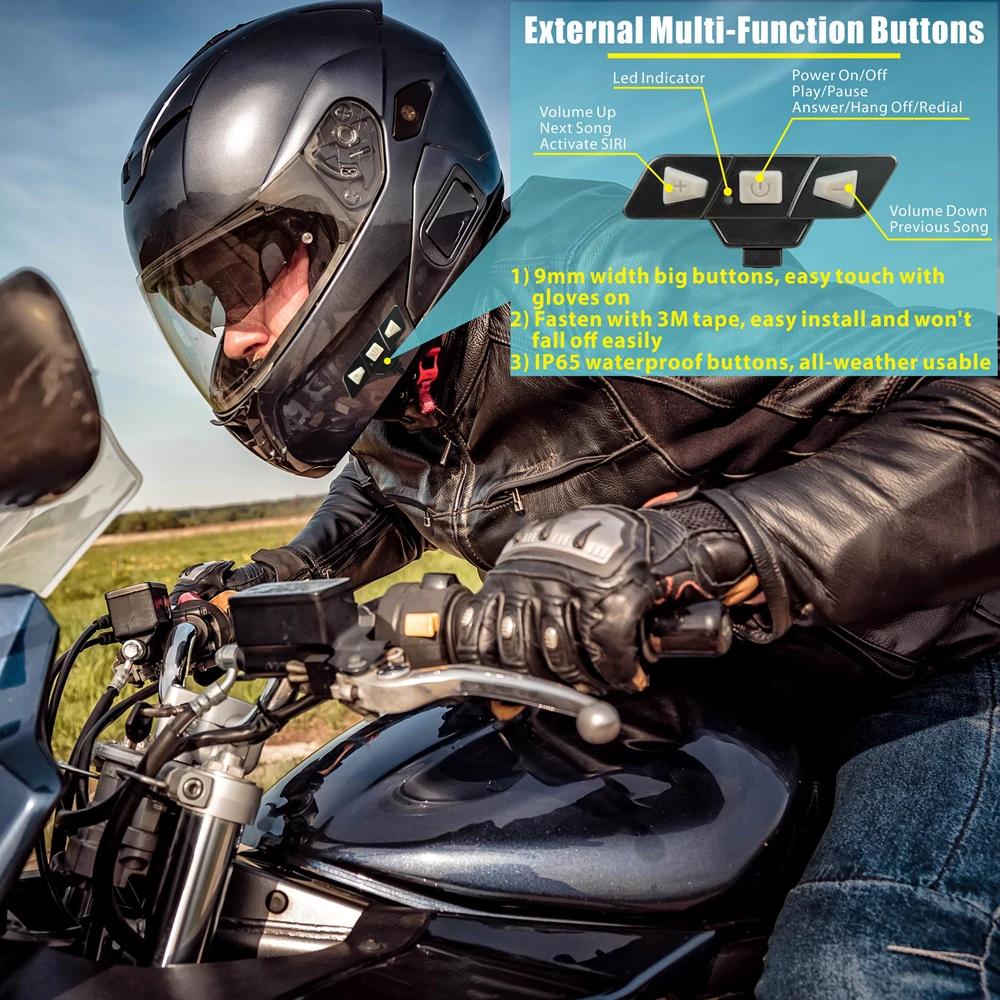 Bluetooth 5.2 casque de Moto casque sans fil mains libres stéréo lecteur de musique Moto casque rédu