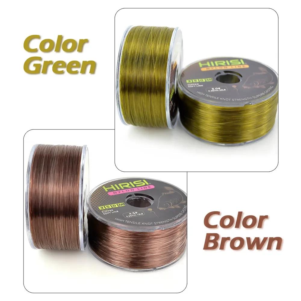 Hirisi 350m ligne de pêche Super forte japon Monofilament Nylon carpe ligne de pêche accessoires de