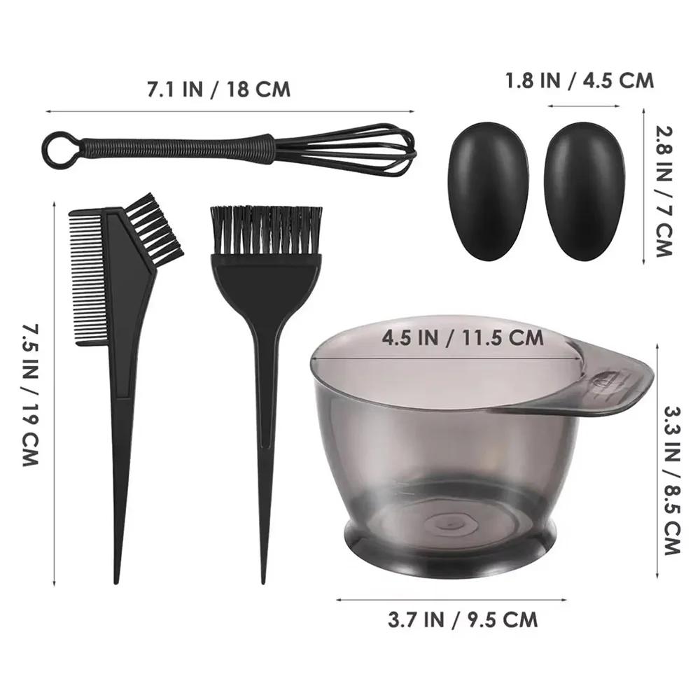Kit de coloration capillaire professionnel 6 pièces/ensemble, pour Salon de coiffure et usage domest