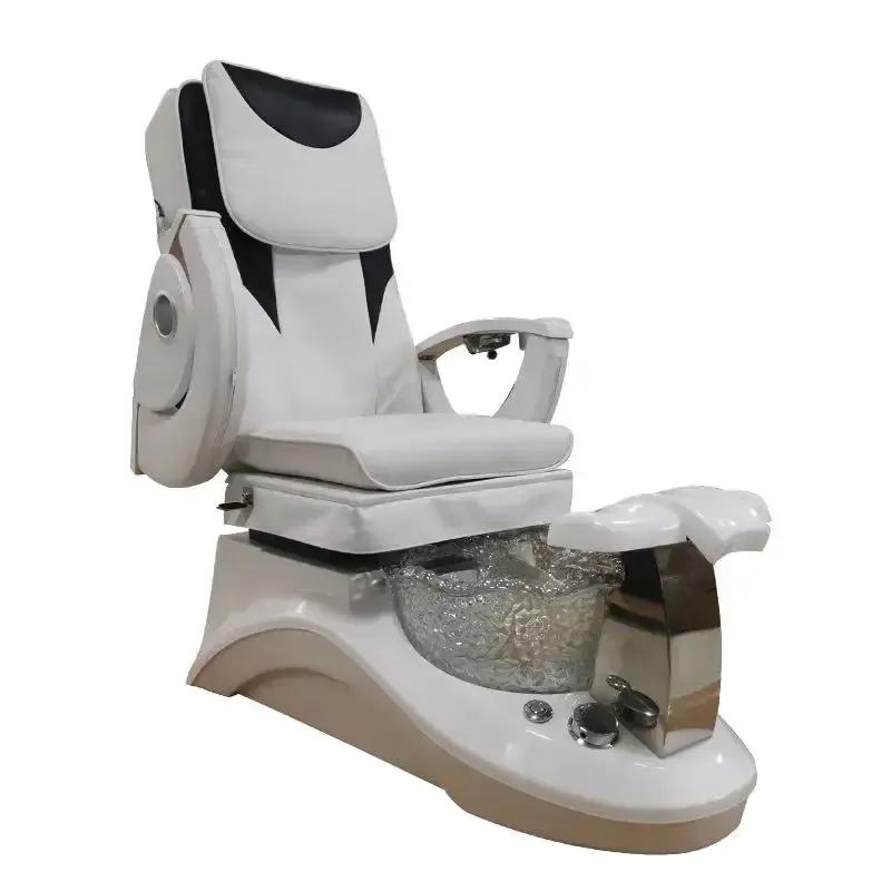 Blanc ajouter noir pédicure intelligente pied Spa chaise de Massage inclinable en cuir canapé magasi