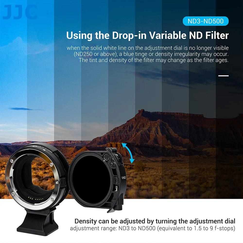 JJC EF-EOS R adaptateur de montage d'objectif à mise au point automatique avec filtre UV VND CPL pou