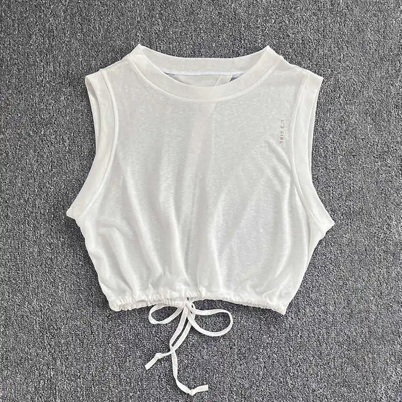 Vêtements de yoga d'été pour femmes, gilet de sport respirant, ample et haut de gamme, combinaison d