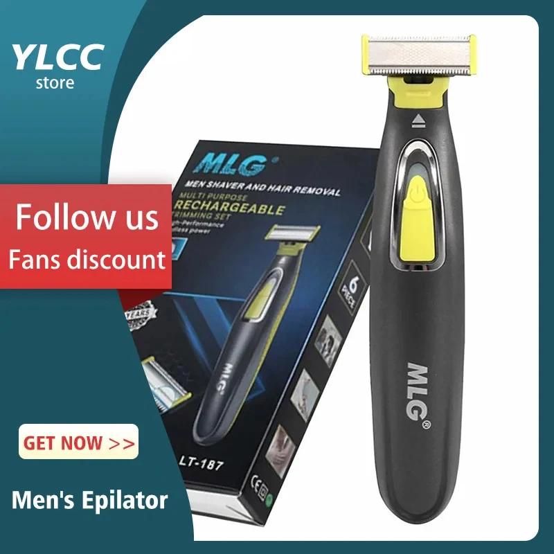 Rasoir électrique pour hommes tondeuse à barbe professionnelle rasoir sans fil corps Trimer USB Rech