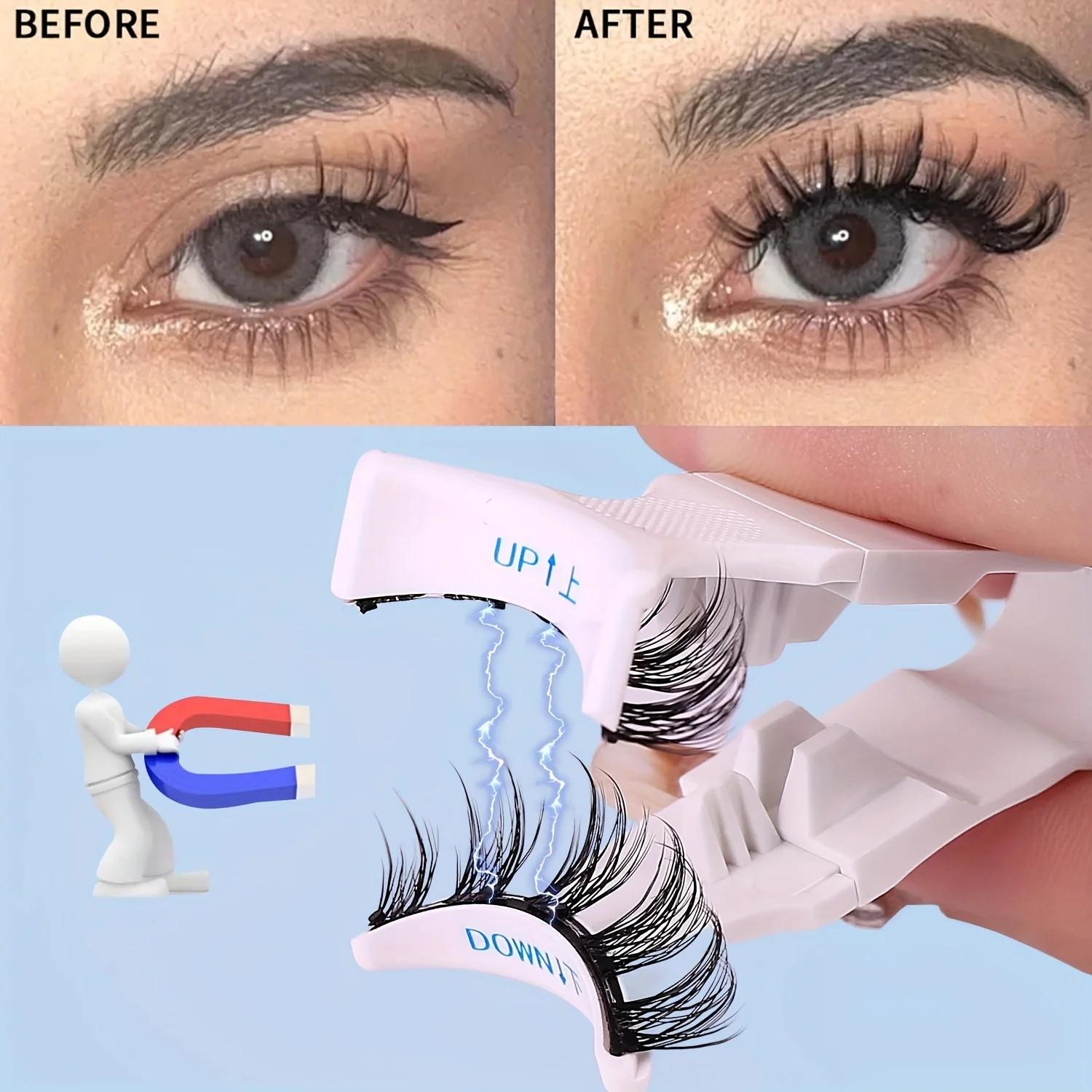 1 pièce d'application de cils sans effort avec pince à cils magnétique-applicateur ABS pour faux cil