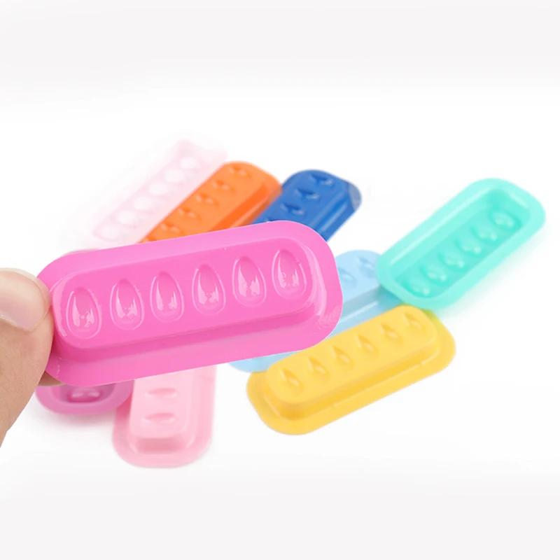 Porte-fleurs jetable en Pvc, 100 pièces, autocollant, support de colle pour cils, palette adhésive p