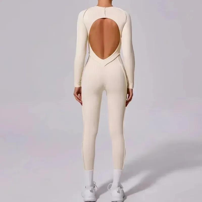 Kit de body de sport à haute élasticité pour femmes, combinaison de Yoga, Fitness, dos ouvert, levag
