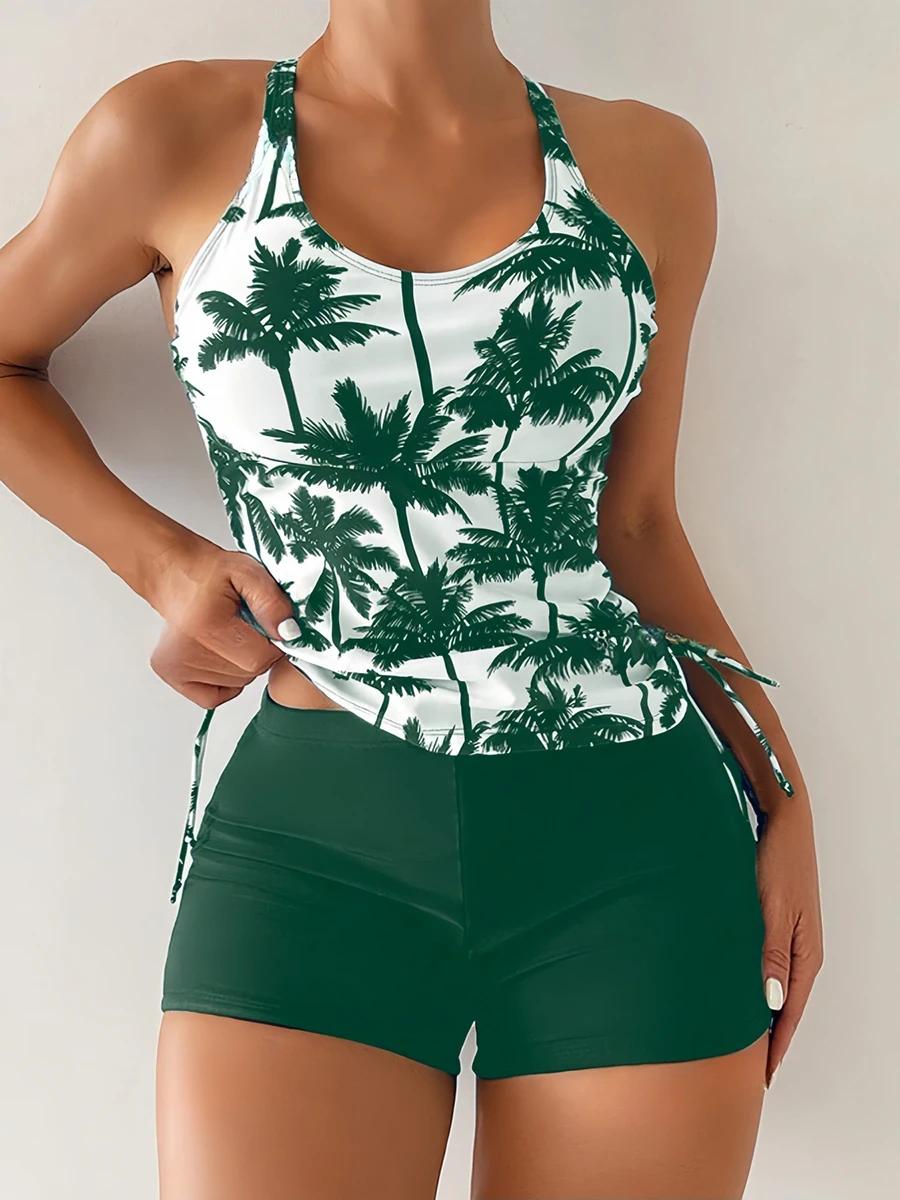 Maillot de bain deux pièces tankini imprimé pour femme 2026 – Tenue de plage XXL
