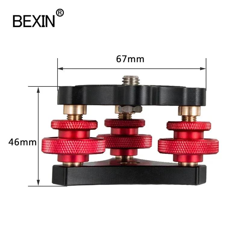 BEXIN LP64 ajusteur de niveau en alliage d'aluminium réglage de bulle d'équilibre adaptateur de tête