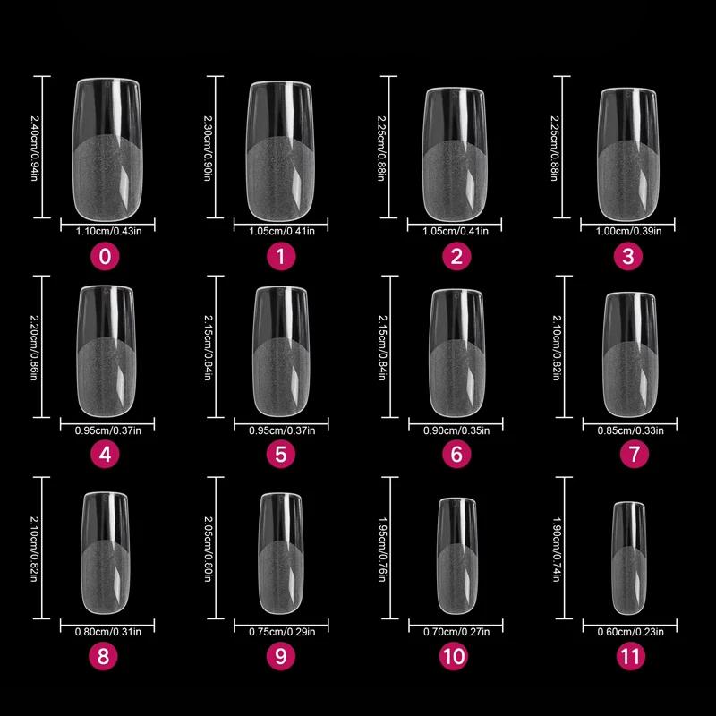 Embouts d'ongles carrés, 120 pièces, couverture complète artificielle, pointes de Gel souples et cla