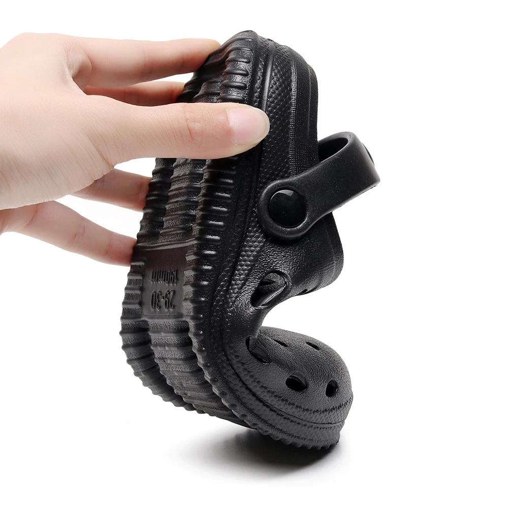 Sandales à trous pour enfants, chaussures pour enfants, pantoufles souples antidérapantes, Design Si