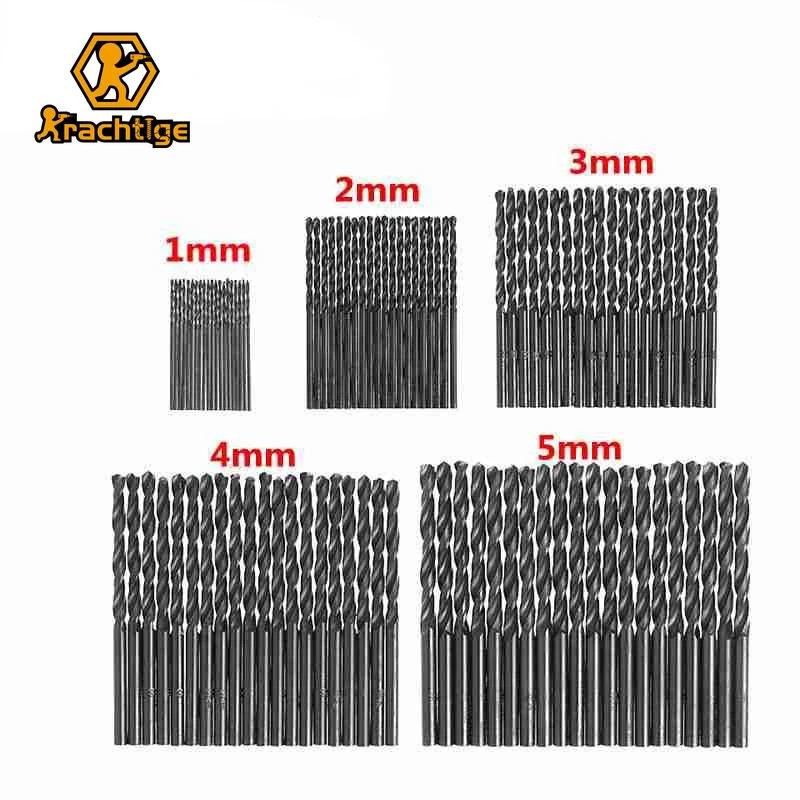Krachtige 100 pièces foret hélicoïdal HSS outils de forage en métal forets en acier rapide 1mm 2mm 3