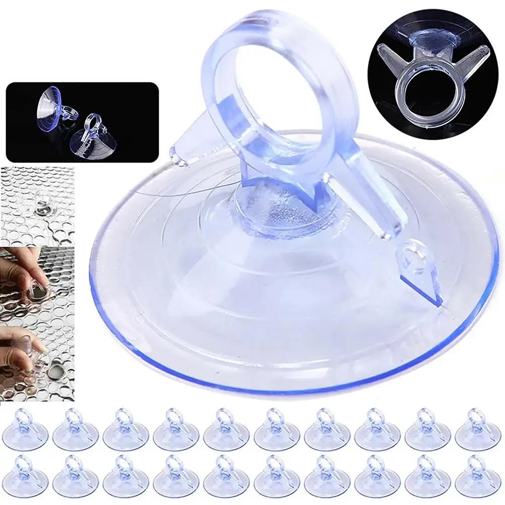 40 pièces 45mm salle de bain toilette ventouse voiture parasol ventouses PVC caoutchouc transparent 