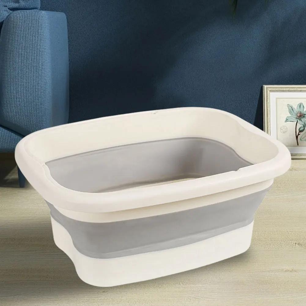 Bain de pieds portable pour massage, facile à prendre, baignoire de trempage des pieds, bassin plian