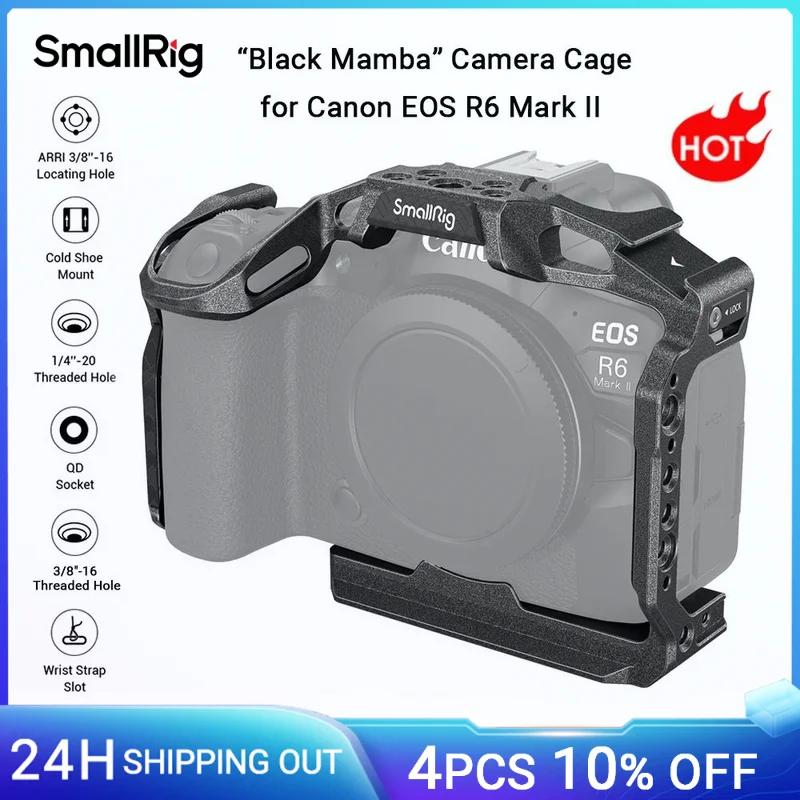 SmallRig – Cage de caméra «Black Mamba» pour Canon EOS R6 Mark II, plaque de dégagement rapide arca-