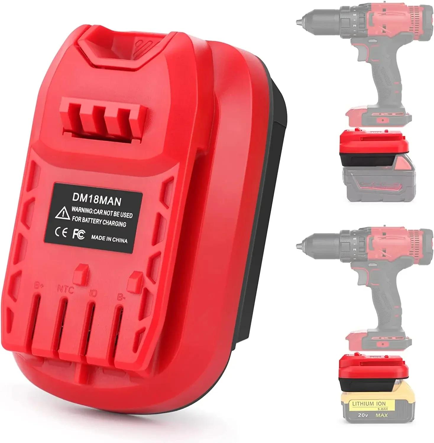 Adaptateur de batterie pour outils d'artisan 20V pour DeWalt 20V et pour batterie Li-on Milwaukee 18