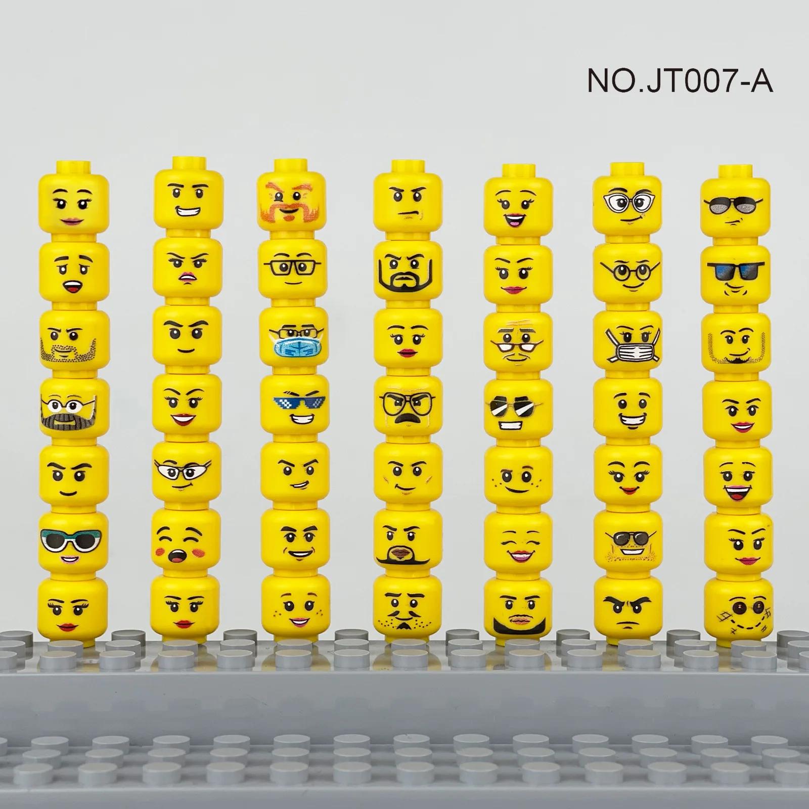 56 pcs/lot Figure tête visages créatif rire cri mignon Expression faciale briques à monter soi-même 