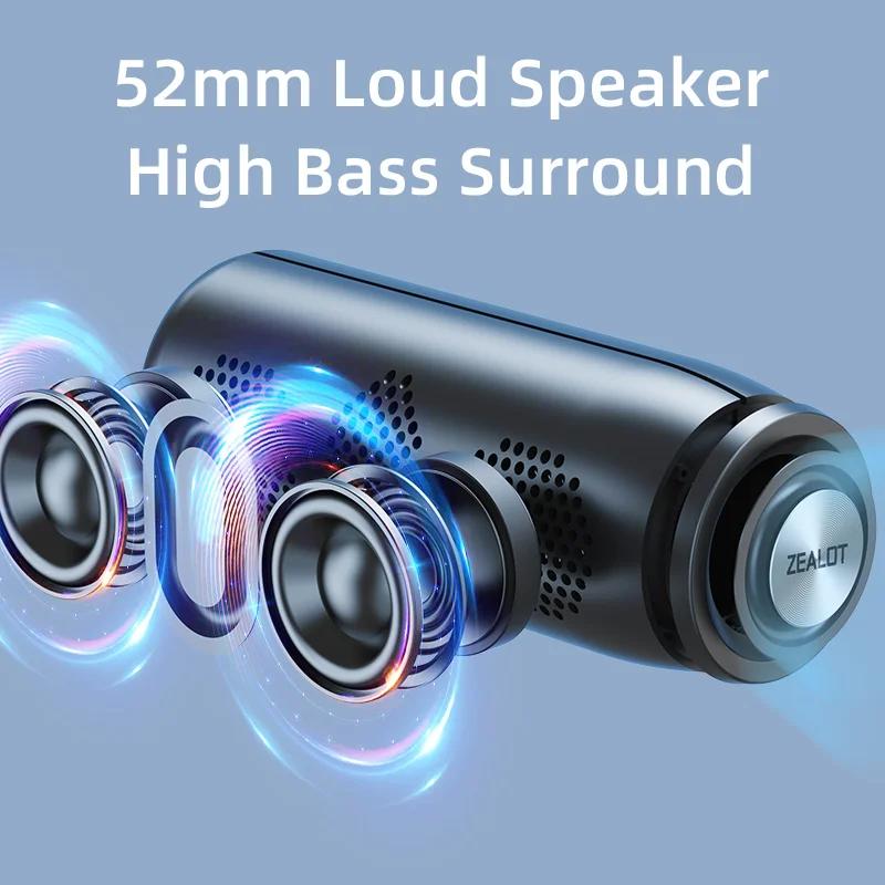 ZEALOT-S51 haut-parleur Bluetooth Portable TWS caisson de basses sans fil haut-parleurs extérieurs é