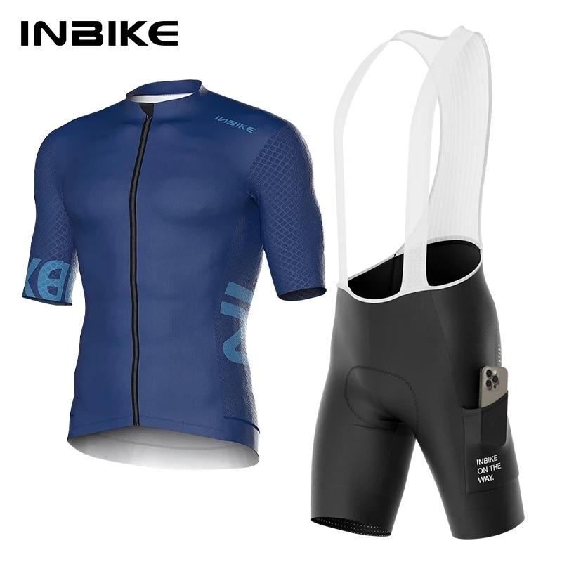 INBIKE-Ensemble de maillot de cyclisme pour homme, short à manches courtes, séchage rapide, vêtement