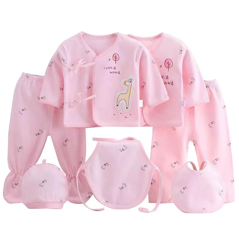 7 pièces printemps nouveau-né bébé trucs enfant en bas âge vêtements dessin animé mignon coton T-shi