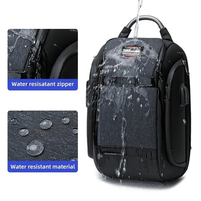 WIERSOON sacs à dos réglables hommes nouveau Anti-vol femmes sacs à bandoulière imperméables USB cha